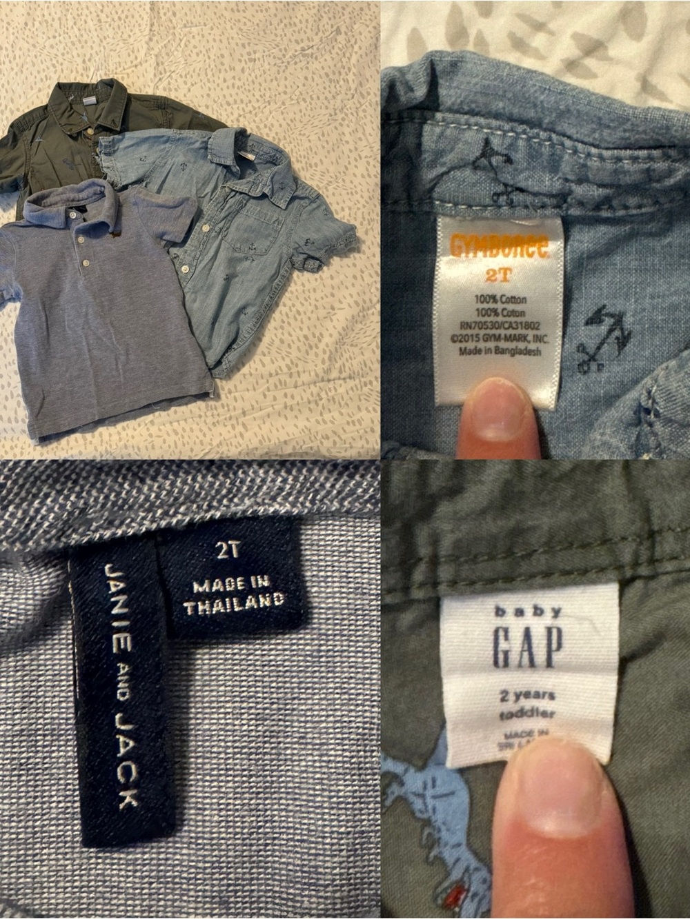 Boys 2T Short Sleeve Shirt Lot | Janie & Jack, Gymboree, & Baby Gap